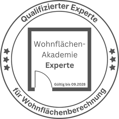Qualifizierter Experte – Wohnflächen-Akademie, gültig bis 09/2028