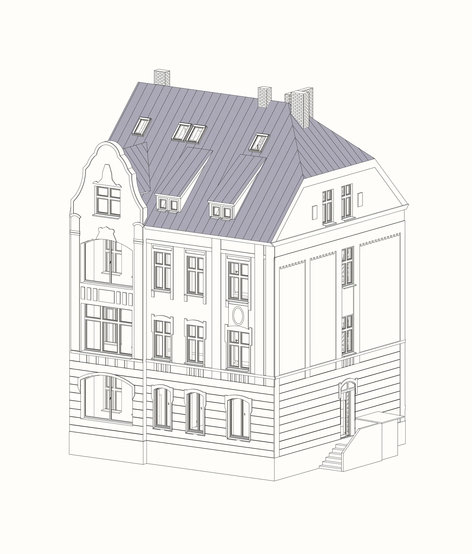 Mehrfamilienhaus mit 4 WE – Isometrie
