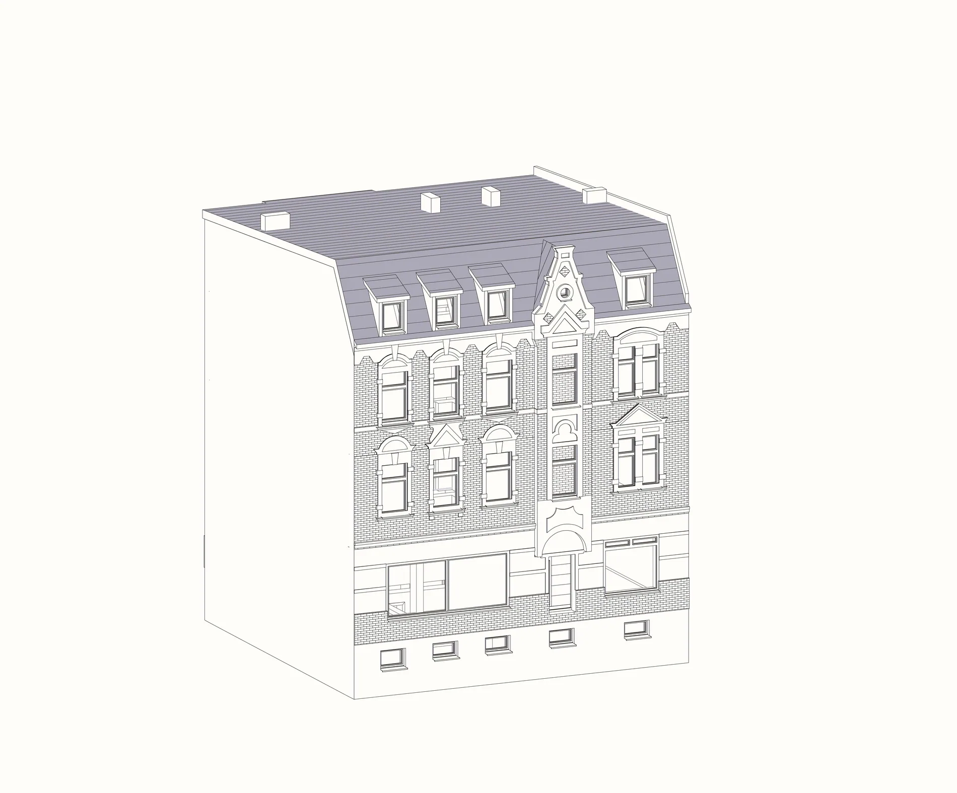 Wohn und Geschäftshaus – Isometrie