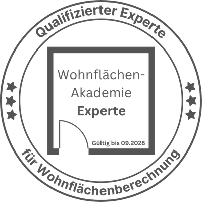 Qualifizierter Experte – Wohnflächen-Akademie, gültig bis 09/2028